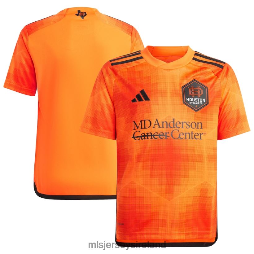 Jersey Houston Dynamo FC Adidas Orange 2023 El Sol Replica Jersey Kids MLS Jerseys RR22VR118