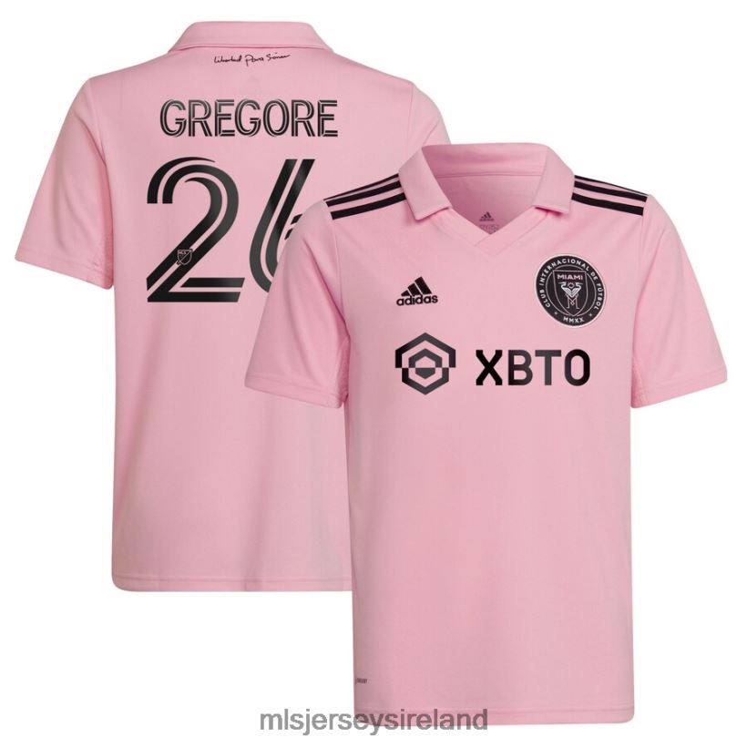 Jersey Inter Miami CF Gregore Adidas Pink 2022 The Heart Beat Kit Replica Team Player Jersey Kids MLS Jerseys RR22VR1443