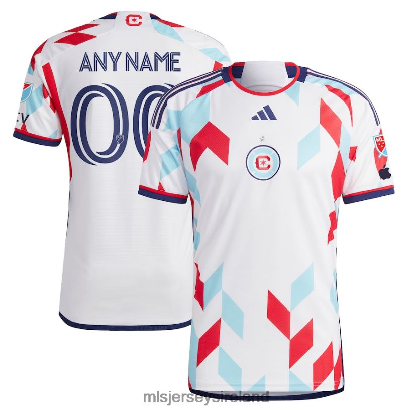 Jersey Chicago Fire Adidas White 2023 A Kit For All Authentic Custom Jersey Men MLS Jerseys RR22VR257
