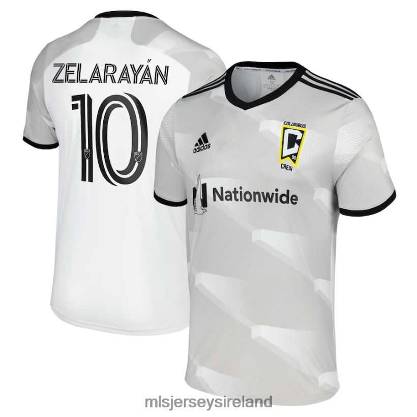 Jersey Columbus Crew Lucas Zelarayan Adidas White 2022 Gold Standard Replica Player Jersey Men MLS Jerseys RR22VR462