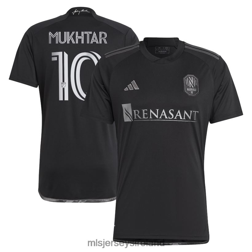 Jersey Nashville SC Hany Mukhtar Adidas Black 2023 Man In Black Kit Replica Player Jersey Men MLS Jerseys RR22VR244