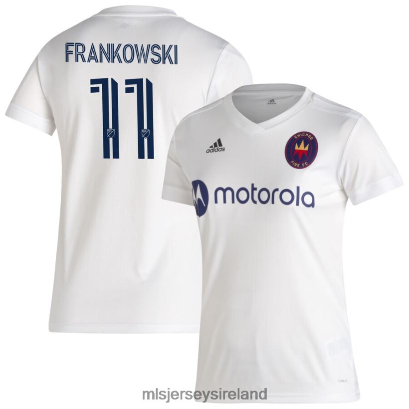 Jersey Chicago Fire Przemyslaw Frankowski Adidas White 2020 Secondary Replica Jersey Women MLS Jerseys RR22VR1482