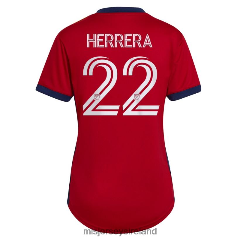 Jersey Real Salt Lake Aaron Herrera Adidas Red 2022 The Believe Kit Replica Player Jersey Women MLS Jerseys RR22VR1492