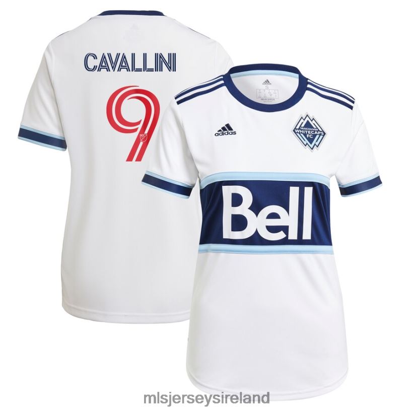 Jersey Vancouver Whitecaps FC Lucas Cavallini Adidas White 2021 Primary Replica Player Jersey Women MLS Jerseys RR22VR1491