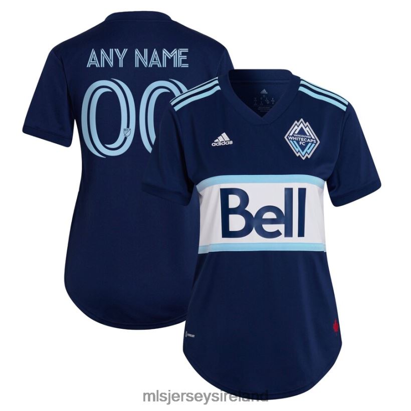 Jersey Vancouver Whitecaps FC Adidas Blue 2022 The Hoop & This City Replica Custom Jersey Women MLS Jerseys RR22VR1083